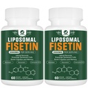 Liposomal Fisetin Supplement, 2000MG, 98% Pure Fisetin Polyphenols Antioxidants, with Quercetin, TMG and Resveratrol, for Healthy Aging, Cognitive Support, 120 Capsules