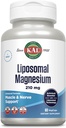 KAL Liposominis magnio oksidas 210 mg High Absorbtion, Liposominės technologijos, Essentials Raumenų Palaikymas, Išplėstinė formulė, Vegan kapsulės, Gluten Free, No Soy, 60 Servings