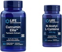Curcumin Hidup Extension Elite Turmeric Extract & N-Acetyl- L- Cysteine (NAC), Imune, Respiratory, Kesehatan Hati, NAC 600 mg, Dukungan Powerantioksidant, Radikal Free-, Mudah Absorb, 60 Capsules
