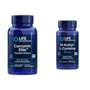 Life Extension Curcumin Elite Turmeric Extract & N-Acetyl-L-Cysteine (NAC), Immune, Respiratory, Liver Health, NAC 600 mg, Potent antioxidant Support, Free-radicals, Easy to Absorb, 60 Capsules