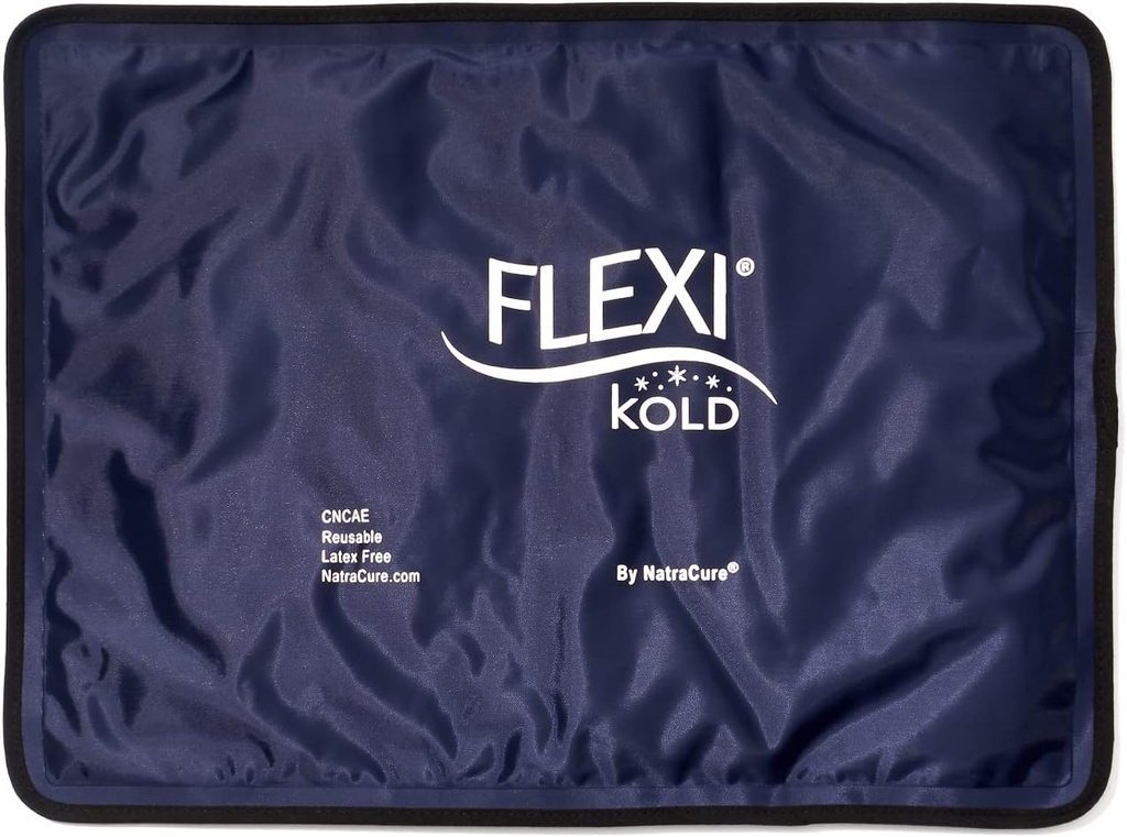 FlexiKold Gel Ice Packs (Standard Large: 10.5) x 14.5) for Injuries Reusable, Back Pain Relief, Knee Wrap, After Surgery, Ice Pack for Knee, shoulder - 6300-COLD by NatraCure