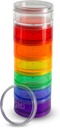 L'organitzador de Pill de 7 dies - apilable Pell Box - Encaixa en taules petites i grans suplementaris - Manté els vostres diaris organitzats a One Place - Big - Arc de Sant Martí