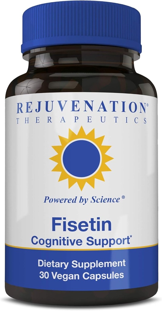 Rejuvenation Therapeutics Fisetin | Senolytic | Dietary Flavonoid | Non-GMO, Vegan, Gluten-Free,100 mg, 30 Veggie Caps