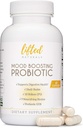 Lifted Naturals Mood Boosting Probiotic 30 억 CFU - Mood Support Supplement, Prebiotics and Probiotics for Women & Men, Acidophilus Lactobacillus Probiotics, 선반 안정 및 비 GMO, 60 캡슐