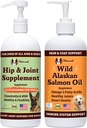 Natural Dog Company 32 oz. Bundel met Wilde Alaska zalmolie en vloeibare Glucosamine voor honden, visolie supplement, gezamenlijke en hiep ondersteuning