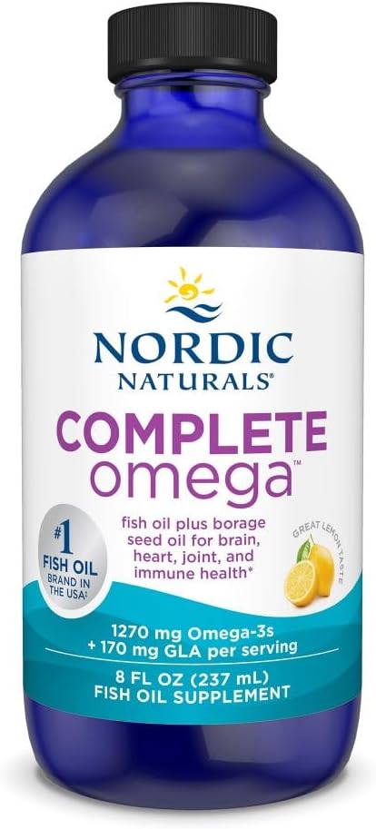 Nordic Naturals Complete Omega, Lemon Flavor - 1270 mg Omega-3 - EPA & DHA con engadido GLA - pel saudable, cognición, estado de ánimo positivo - non-GMO - 48 servizos