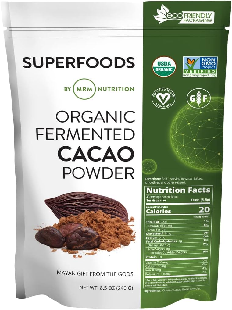 MRM Nutrition Organic Fermented Cacao Powder י Superfood 