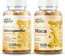 野性与有机 Ashwagandha Gummys & Maca 根性 Gummys 60 伯爵