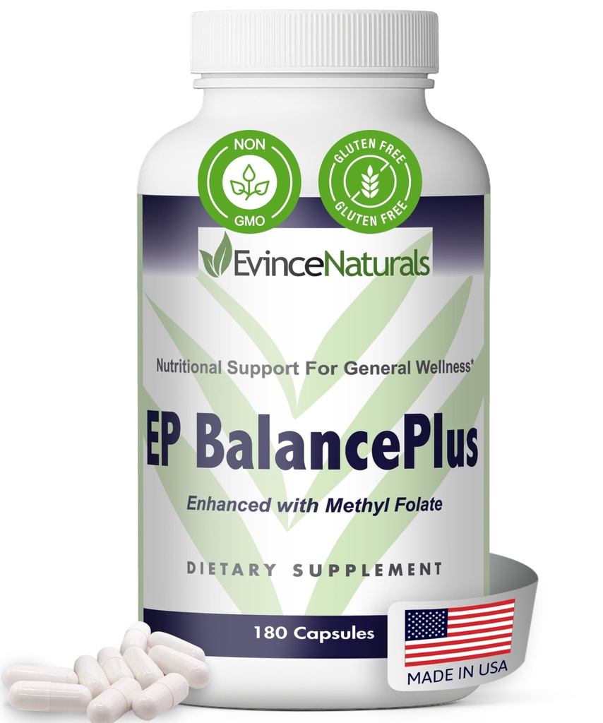 EP BalancePlus Multivitamin for Adults - Multivitamin for Men & Women with Vitamins and Minerals - Methyl Folate & Amino Acids for Nutritional Support - General Wellness Supplement, 180 Capsules
