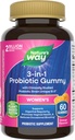 Nature 's Way 3-in- 1 Women' s Probiotic gummies, Reduces Occational Bloating *, Support Digetical & Vaginal Health *, Clinically Studied Probiotic Strain, Gluten Free, Orange Flavored, 60 Gummies