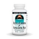 Source Naturals Acetyl L-Carnitine & Alpha-Lipoic Acid 650mg - 120 Tablets