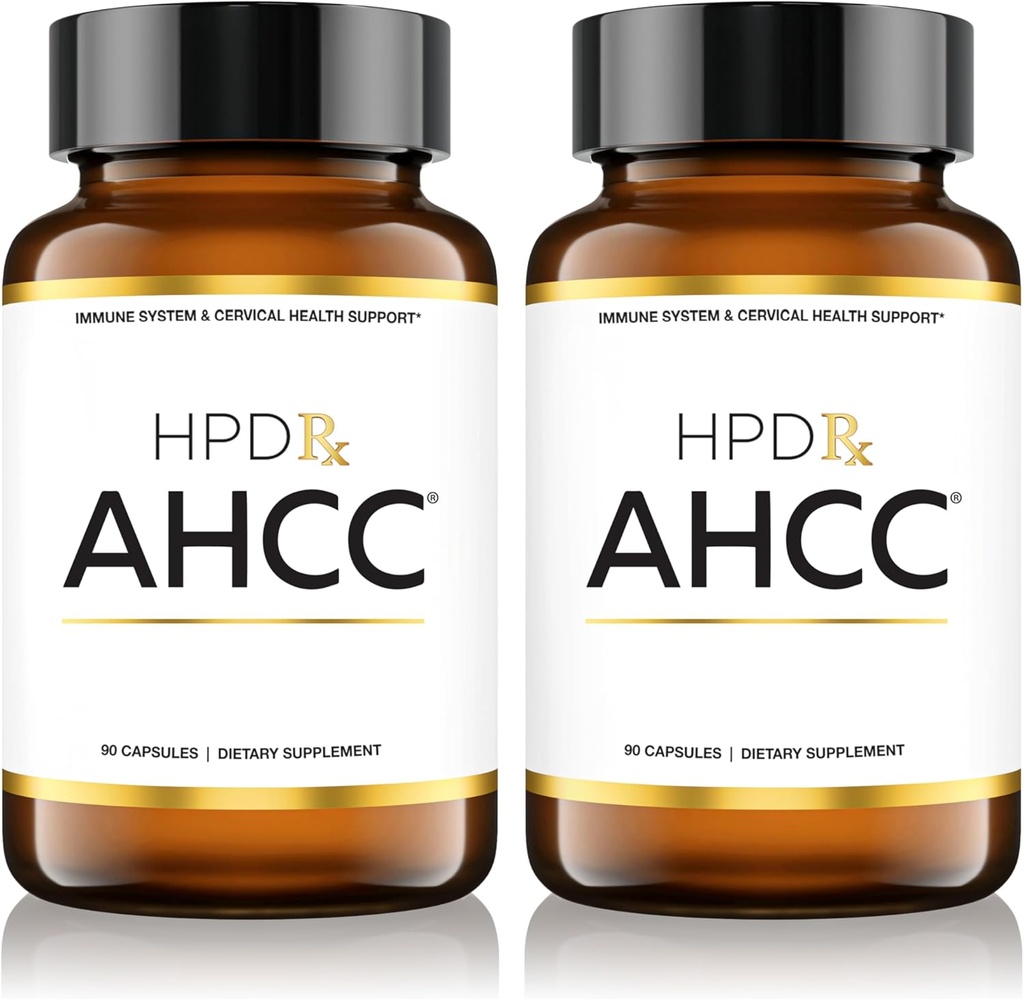 HPD Rx Premium AHCC & Shiitake Mushroom 1100 mg per servering Supplement, Naturlig immunitet Booster, opprettholder naturlig Killer Cell Activity ® AHCC er bevist i 30+ studier ® 60-dagers forsyning, 2-Pack