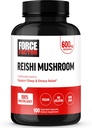 FORCE FACTOR Reishi Houba Dodatek, Stress Relief Dodatek a Spánek Supplement Vyrobeno s Reishi Houba Extract, Vegan, No Gelatin, Non- GMO, 100 Zeleninové kapsle