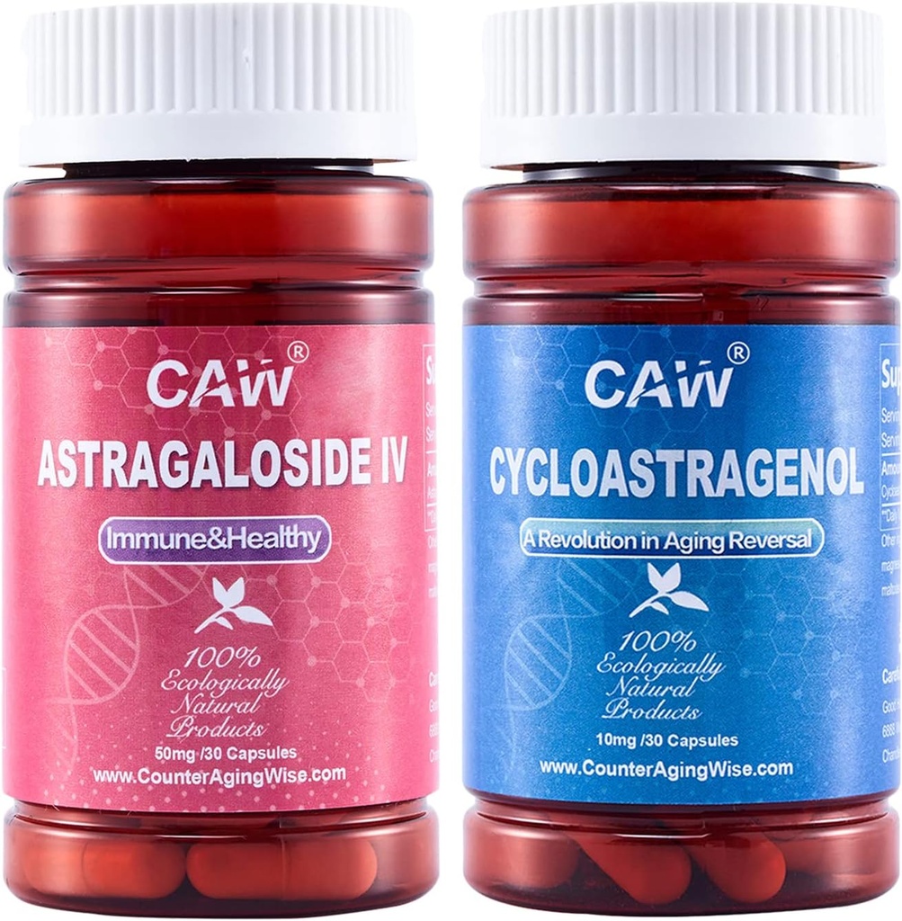 CAW Telomere Support Hypersorption Cycloastragenol 10mg 30 kapslar och Astragaloside IV 50mg 30 kapslar