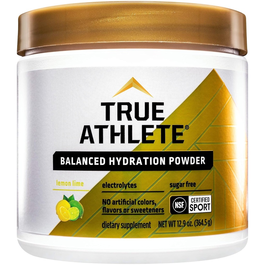 True Athlete Balanced Hydration Toz, Limon Lime Flavor, Egzersiz əvvəl edərək, Easy, NSF Sport üçün Sertifikatlaşdırılmışdır (12.86 Ounces Toz)