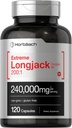 Horbäach - Longjack Tongkat Ali | 240.000 mg (200:1 Potent Extract) | 120 Kapseln | Extreme Male Performance Supplement | Super Concentrated Herbal Extract Formel | Non-GMO & Gluten Kostenlose Pillen