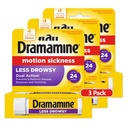 Dramamine All Day Less Drowsy, Motion Sickness Relief, 8 Count, 3 Pack