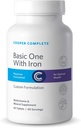 Cooper Complete - Basic One Multivitamin with Iron - Daily Multivitamin and Mineral supplement with Iron - 60 Servings per Bottle. مجموعة 3
