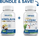 Cure Natural Labs Bundle: Premium Monolaurin 600mg + L-Lysine 600mg