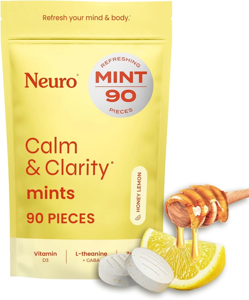 NeuroGum Calm & Clarity Mints (Honey Lemon, 90 kosov) 