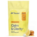 Neuro Calm & Clarity Mints - GABA L-Theanine Stress Supplement with Vitamin D3 - Non-Drowsy, Functional Calming Mints for Mood, Mental Clarity & Cognitive Function - Honey Lemon, 90 ct