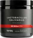 100 miljarder CFU Lactobacillus Salivarius Probiotic - Högst verifierad CFU greve - Tredjeparts Lab Testad för styrka - 60 vegetariska kapslar - 30 portioner - TQ Verified