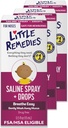 Little Reledies Sterile Baby Saline Nazal Spray and Drops, Safe for Newborns to Relieve Stuffy and Dry Nosis, 0,5 Fl Oz, Pack of 3