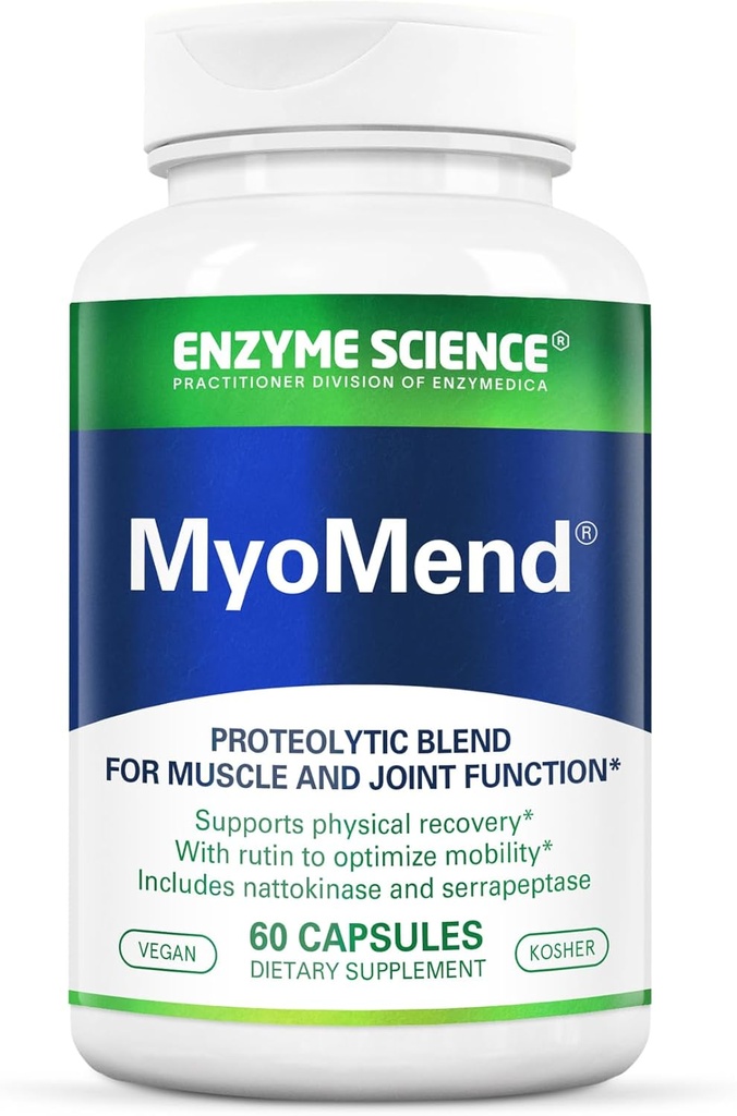 Enzyme Science Myomend, 60 Capsules – 肌肉和联合支持 – 与Bromelain 和 Rutin – Ezyme Health Supplement – Vegan 和 Kosher 一起制定