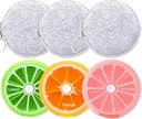6PCS Weekly Pill Organizator 6PCS 7 zile 3 ori pe zi INVODA mari pastile de zi cu zi pentru pastile de vitamine suplimente de ulei de pește container (Group+Light Grey Bag 3PCS)