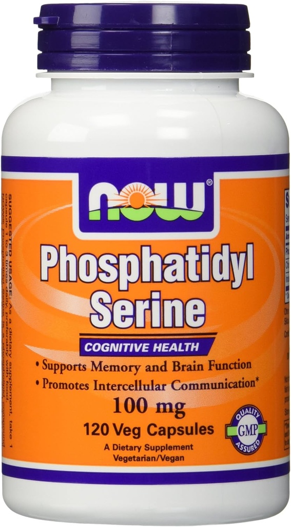 NOW Foods Phosphatidyl Serine 100mg,(2 x 120) 240 Veg Капсули