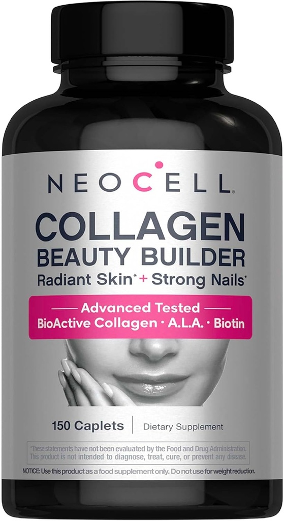 El constructor de bellesa de Neo amb àcid Hyalurònica i biotín, pell, pèl i Nals suplementaris, inclouen antioxidants, taules, 150 comte, 1 Amples