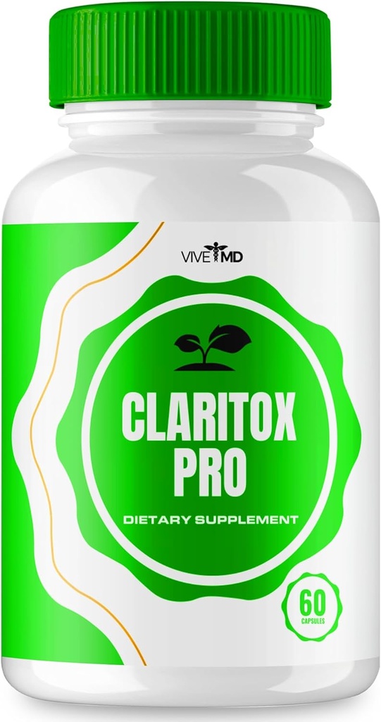 VIVE MD Claritox Pro for Vertigo Capsules, Claritox Pro for Vertigo Reviews, ClaritoxPro for Vertigo Support Supplement, Maximum Strength Nootropic Dietary Formula Pills (60 Capsules)