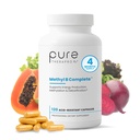 Pure Therapro Rx Methylated B Complex Vitamins Made in USA, 4 Month Supply | Methyl B Complete Quatrefolic 5-MTHF Folate, B12 Methylcobalamin, TMG Trimethylglycine, Methylfolate | Pharm Grade