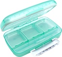 EZY DOSE Moisture-Proof Pill Case, Medicine Planner, Bitamina-antolatzailea Box, Travel-Friendly, Latch-Closure to Secure Contents, 8 Tamaina anitzeko atal indibidual Tight Seal, Large, Green