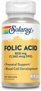 SOLARAY Folic Acid Capsules, 1360mcg 100 пакетів 2