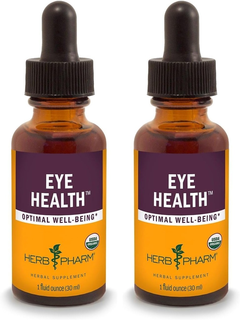 Herb Pharm Eye Health Liquid Herbal Formula met bosbes en Goji Liquid Extracts - 1 Ounce (pack van 2)