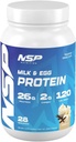 Mjølk og eggprotein pulver | 26g Protein | 28 Serveringer | Perfekt for sensitive mager | no Bloating | Bygg muskel | Protein for sensitive mager Fransk Vanilla