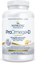 Nordic Naturals ProOmega-D, Lemon Flavor - 180 Soft Gels - 1280 mg Omega-3 + 1000 IU D3 - High-Potency Fish Oil - EPA & DHA - Gehirn, Auge, Herz, & Immune Health - Non-GMO - 90 Servierungen