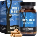 North Spore Organic Lion 's Mane Gombakivonat Kapszula 124; Lion' s Mane Supplementary - 124; Boost Focus, Memory, Vitality, Cognitive Function 124; Pure Organic Extract Blend - 120ct