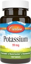 Carlson - Potasyum, 99 mg, Nerve Health & Muscle Function, 100 Tablet