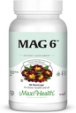 Magnesium B6 Mag 6 Magnesium Glycinate with Vitamin B6 Promote Healthy Bone Mineralization, Support Nerve & Muscle Function, Energy Metabolism - Non-GMO, Vegan, Gluten Free, Kosher 60 Capsules