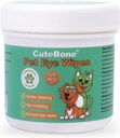 CuteBone Pet Acu Wipes 120 Skaits - Maigs un nomierinošas acu tīrīšanas Wipes suņiem un kaķiem, Noņem Netīrās, Tear Stains, un debris, Novērš acu infekcijas, Dabas sastāvdaļas, Drošs un viegli lietojams