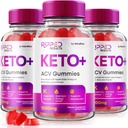 NutraRize (Pack of 3 Ripped Results Keto+ACV) Gummy pre pokročilé chudnutie, Ripped výsledky Recenzie (180 Gummies)