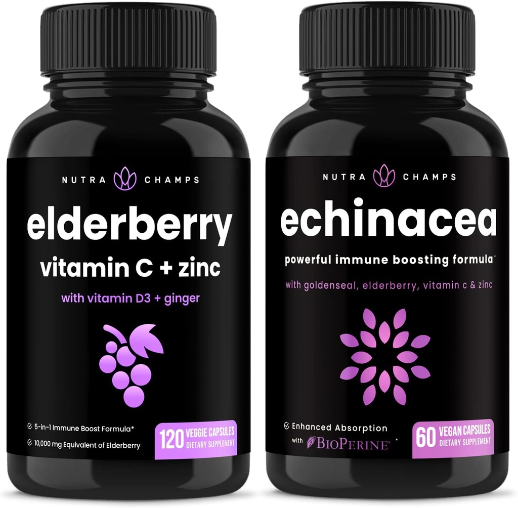 NutraChamps Elderberry og Echinacea Bundle