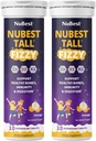 NuBest Tack Fidy Bone mạnh, Immunity, Bleive Health for Children Age 4+ & Teens Probiotic, Calcium, Magnesium from Red Marine Algae, vitamins 20 Orange Effervescent Sea Pack 2