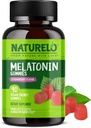 NATURELO Melatonin Gummies - Non-GMO, Gluten-Free, Soy Free - Strawberry Flavor - Gentle Sleep Supplement - 90 вегетарианских гумми