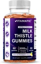 Gummies de chardon de lait vitamatique- 10000 mg Équivalent par portion (à partir de 50:1 Extrait 200 mg)- Detox hépatique et anti-oxydant santé - Min. 80% Silymarin Flamonoïdes - 60 Gummies à base de pectine