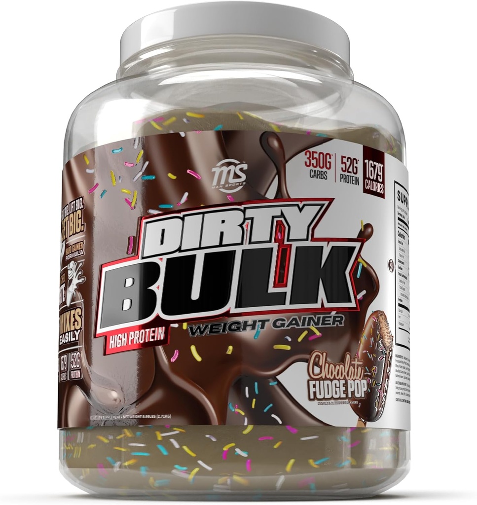 MAN Sports - vuile Bulk: Chocolate Fudge Pop High Proteine Weight Gainer Powder met 52g proteïne