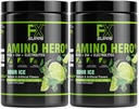 FXSUPPS Amino hero Sour Ice Flavor (50 phục vụ)  vội vàng sau khi làm việc lại thức uống dành cho nam và nữ năng lượng Powder hòa trộn với BCAA, EAA, và điện tử lytes khuyến khích sức chịu đựng và cơ thể khỏe - 2 gói