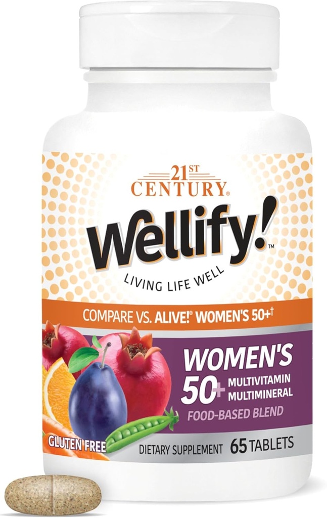 21st Century Wellify Women's 50+ Multivitamins with Minerals, 65 count (22460)